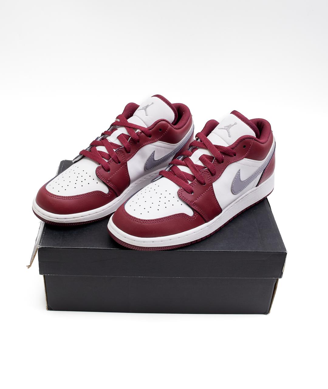 JORDAN Бордовые кожаные кроссовки, фото 5