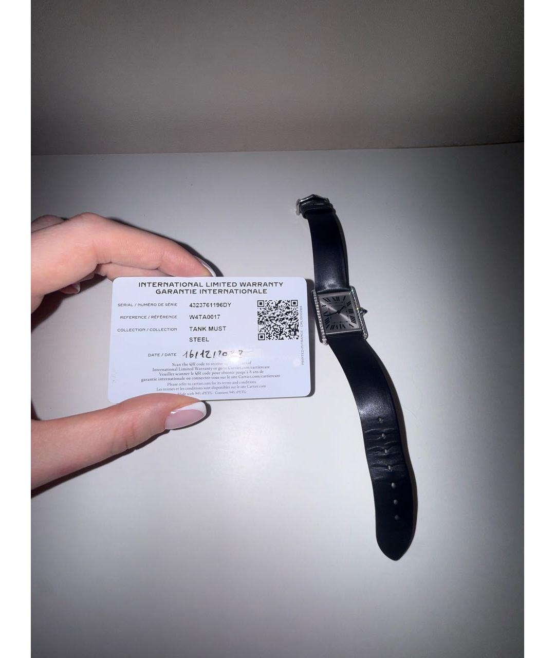 CARTIER Черные часы, фото 3