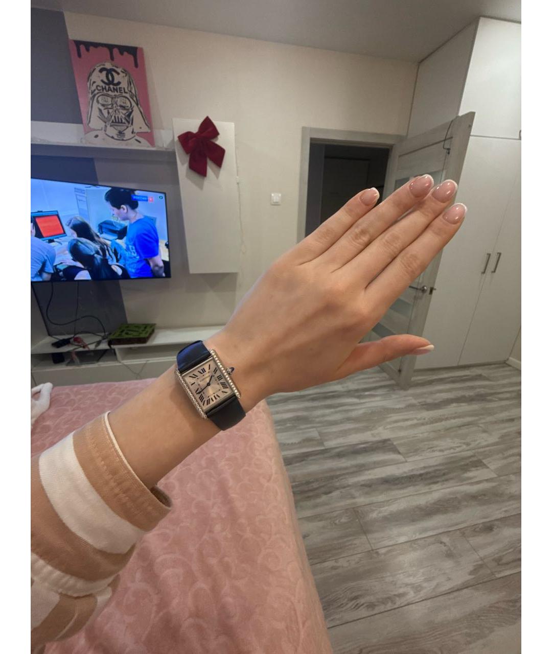 CARTIER Черные часы, фото 4