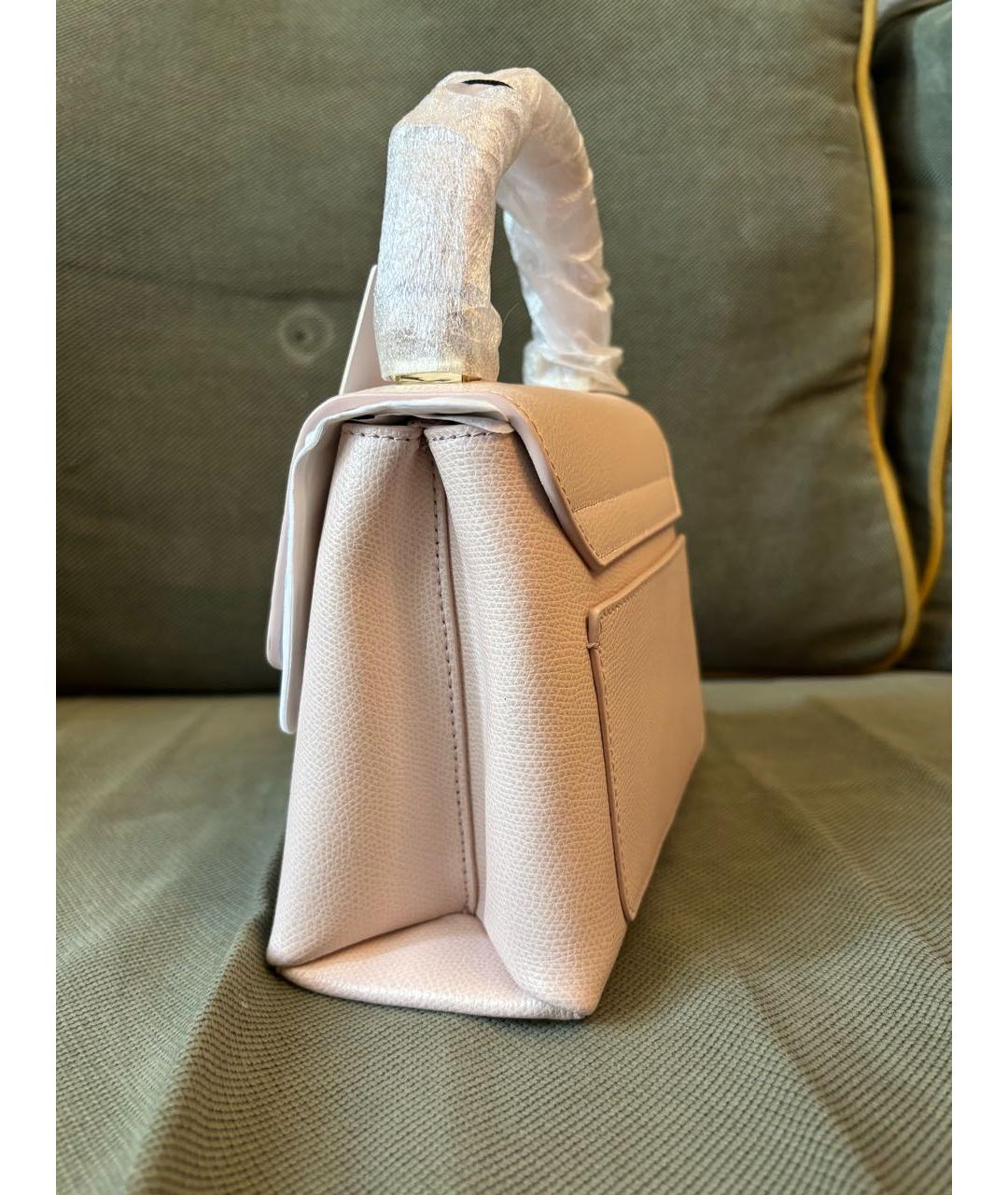 FURLA Розовая кожаная сумка с короткими ручками, фото 2