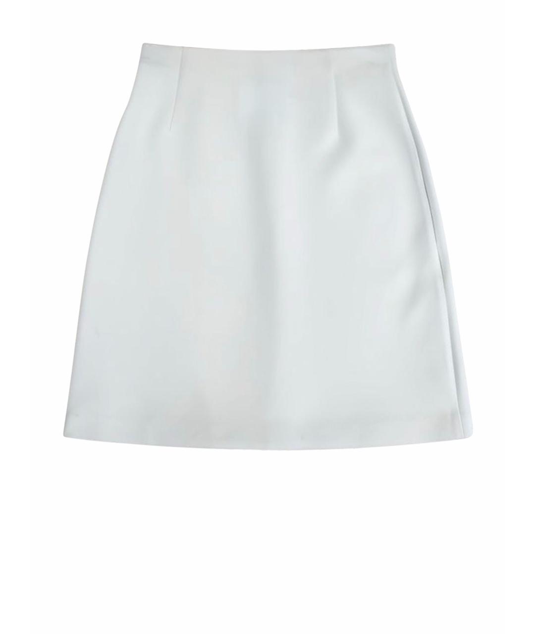 WEEKEND MAX MARA Бежевая хлопко-эластановая юбка мини, фото 1