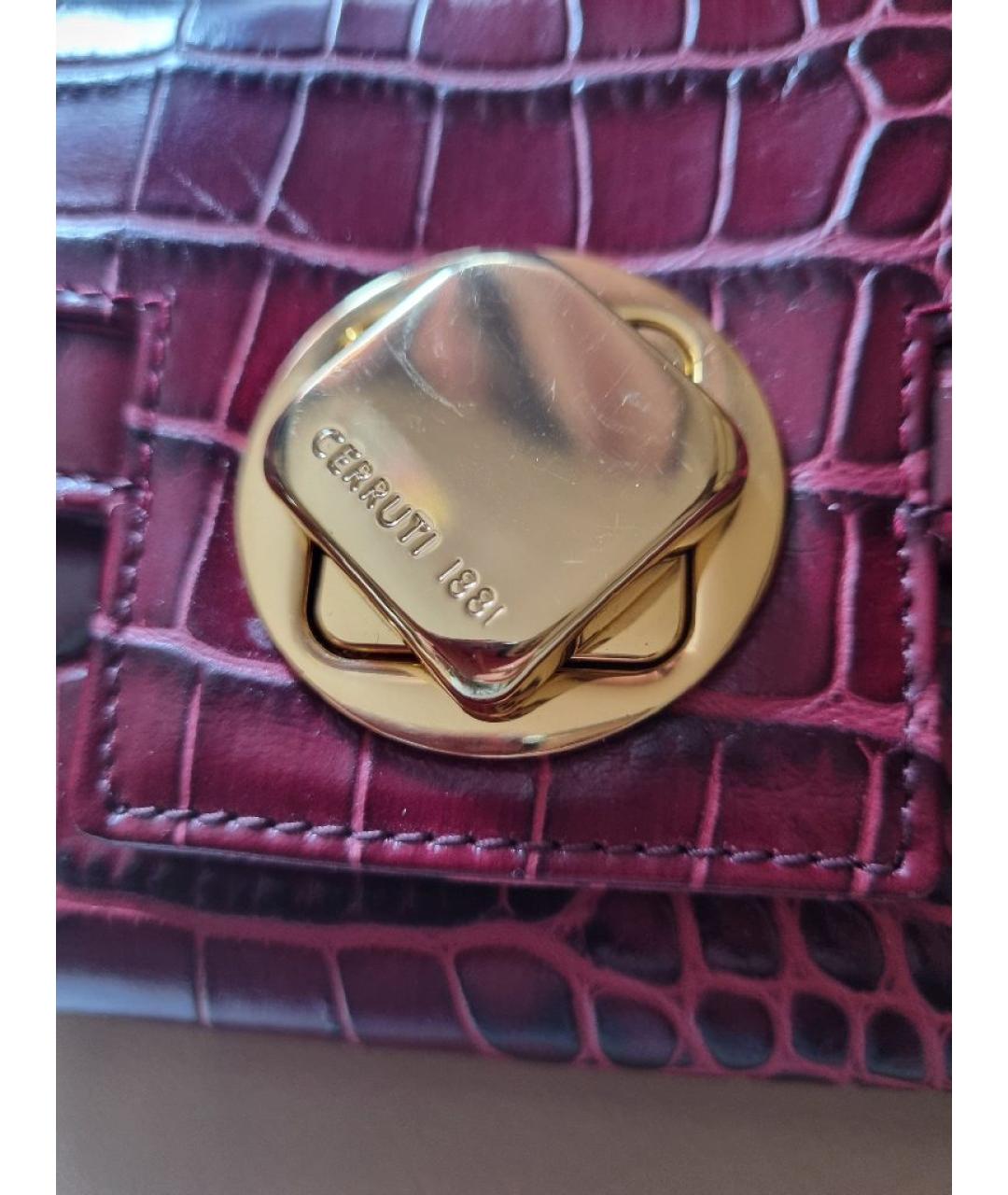 CERRUTI 1881 Бордовый кожаный кошелек, фото 6