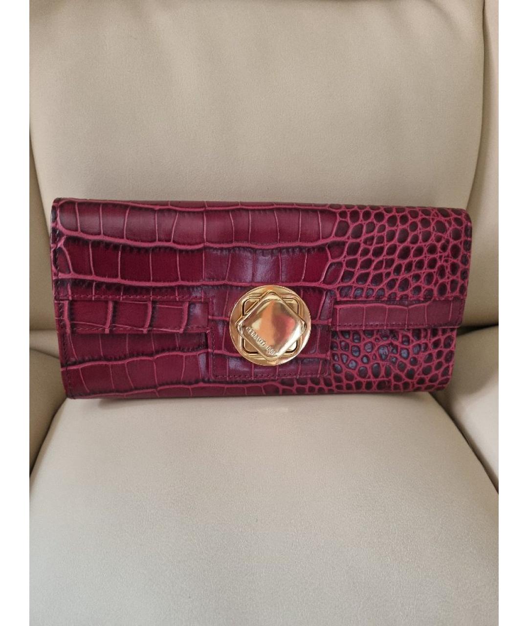 CERRUTI 1881 Бордовый кожаный кошелек, фото 7