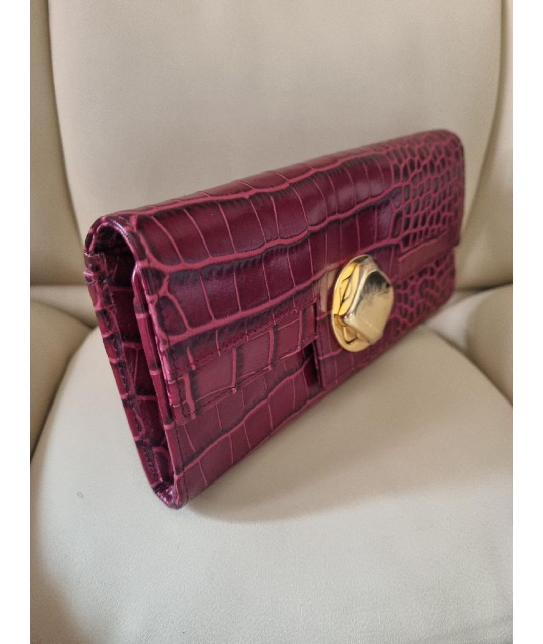 CERRUTI 1881 Бордовый кожаный кошелек, фото 2