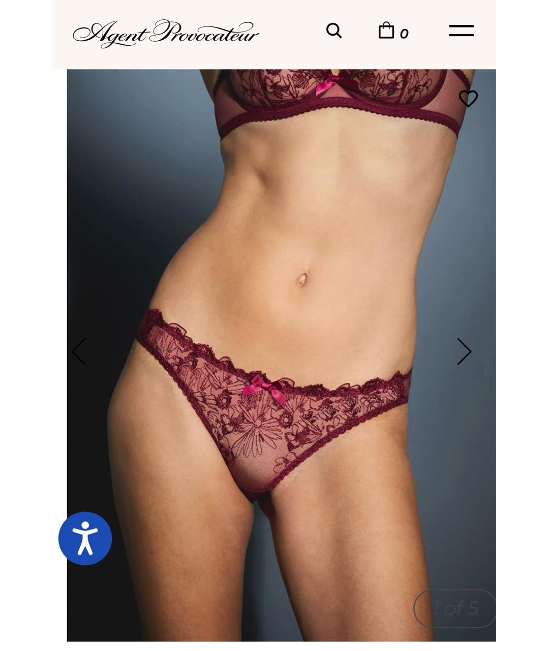 AGENT PROVOCATEUR Бордовый комплекты, фото 8