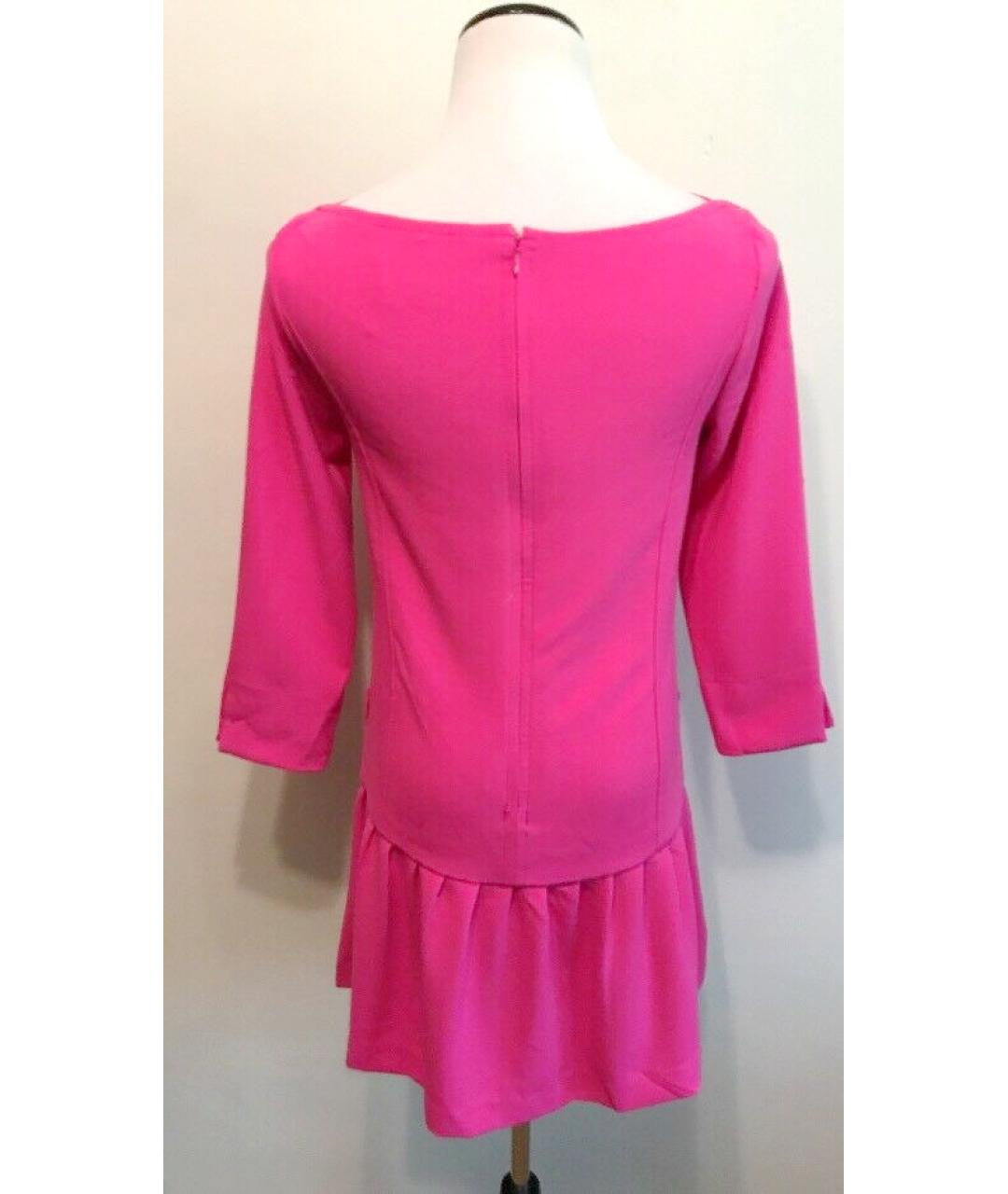 VICTORIA BECKHAM Фуксия полиэстеровое повседневное платье, фото 2