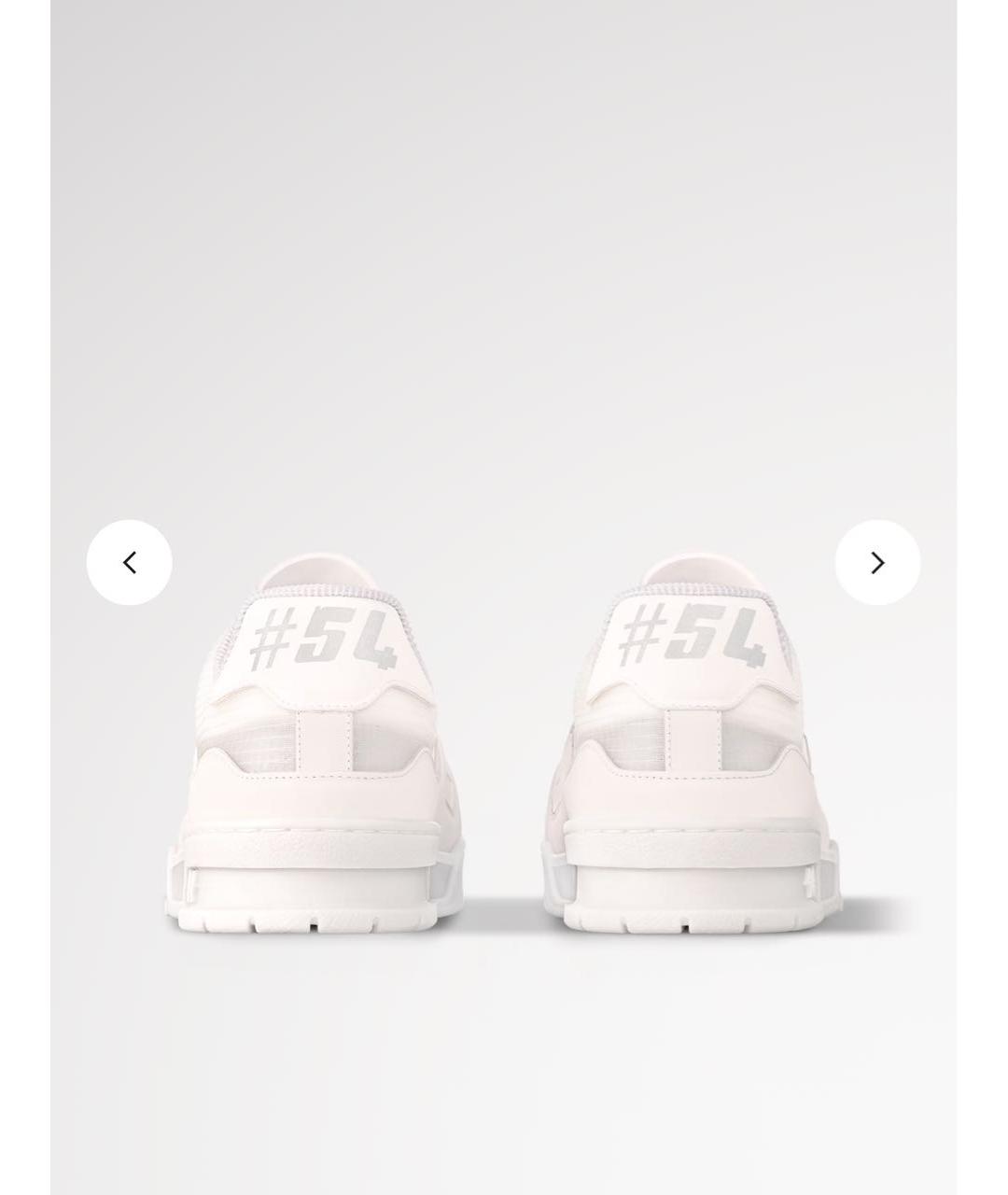 LOUIS VUITTON Кожаные низкие кроссовки / кеды, фото 4