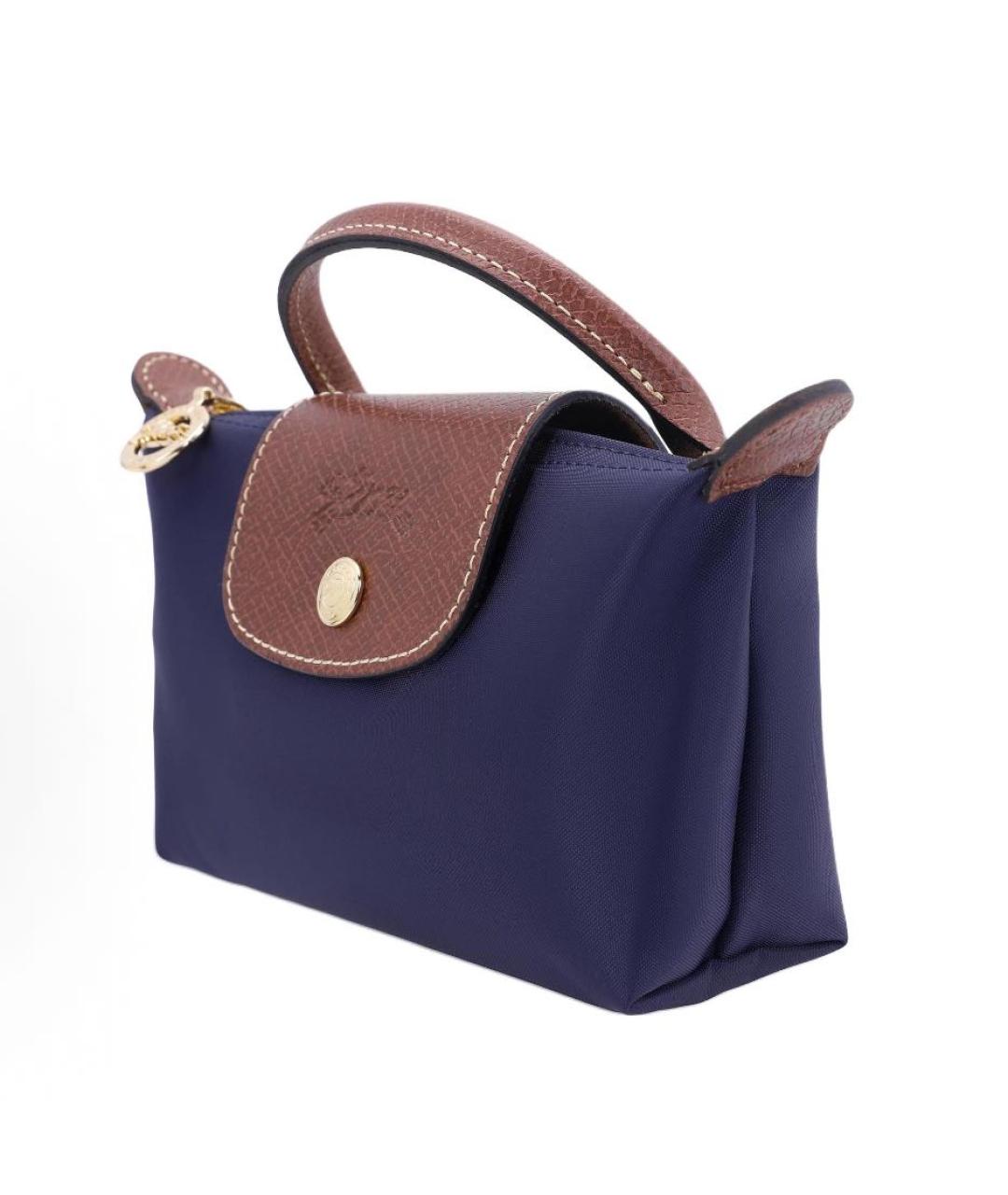 LONGCHAMP Темно-синяя сумка с короткими ручками, фото 3