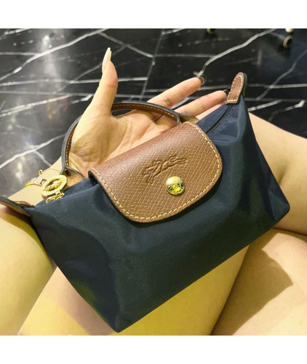 LONGCHAMP Темно-синяя сумка с короткими ручками, фото 8