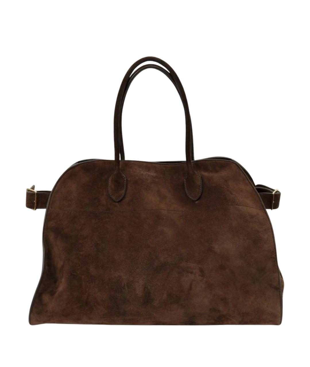 THE ROW Коричневая замшевая сумка тоут, фото 1