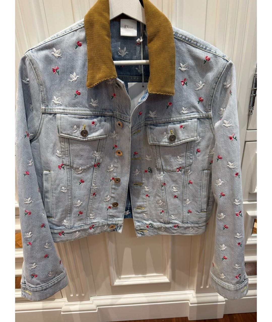 CHRISTIAN DIOR Голубой деним жакет/пиджак, фото 4