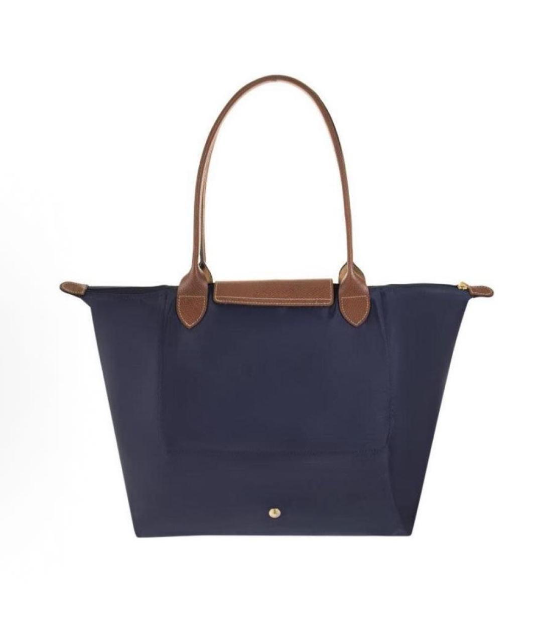 LONGCHAMP Темно-синяя тканевая сумка тоут, фото 2