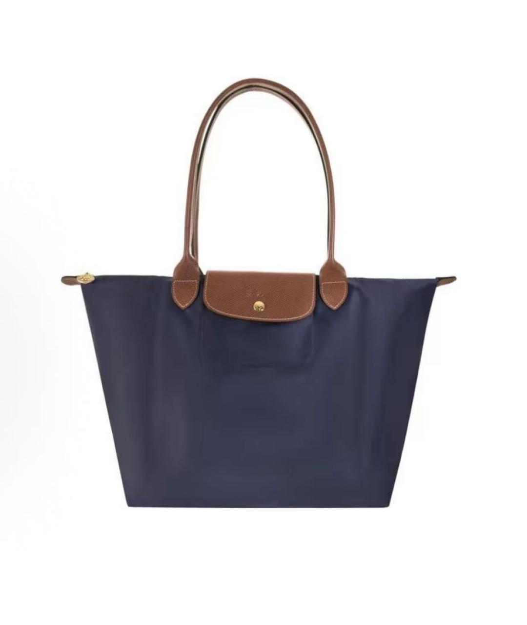 LONGCHAMP Темно-синяя тканевая сумка тоут, фото 9