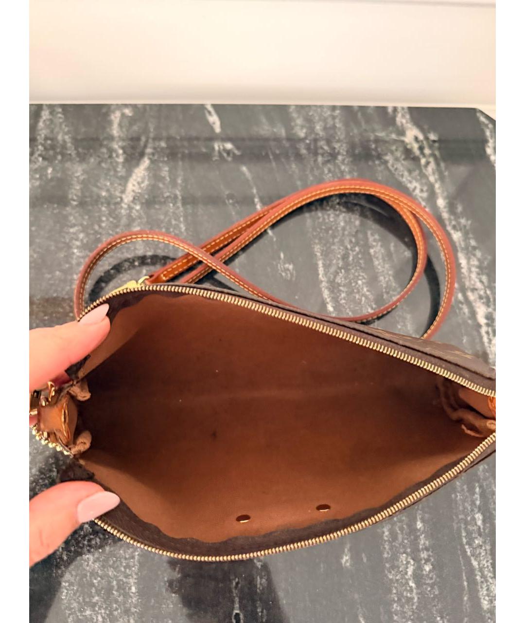 LOUIS VUITTON Коричневая сумка через плечо, фото 4