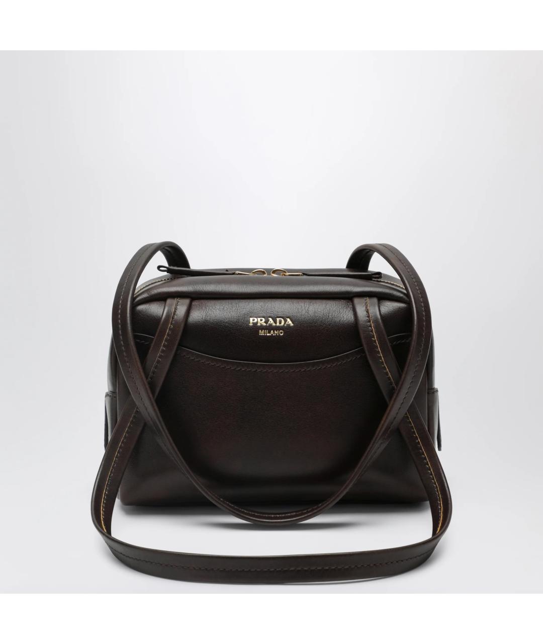 PRADA Коричневая кожаная сумка через плечо, фото 3