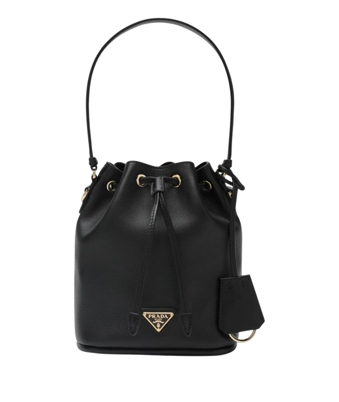 PRADA Черная кожаная сумка через плечо, фото 1