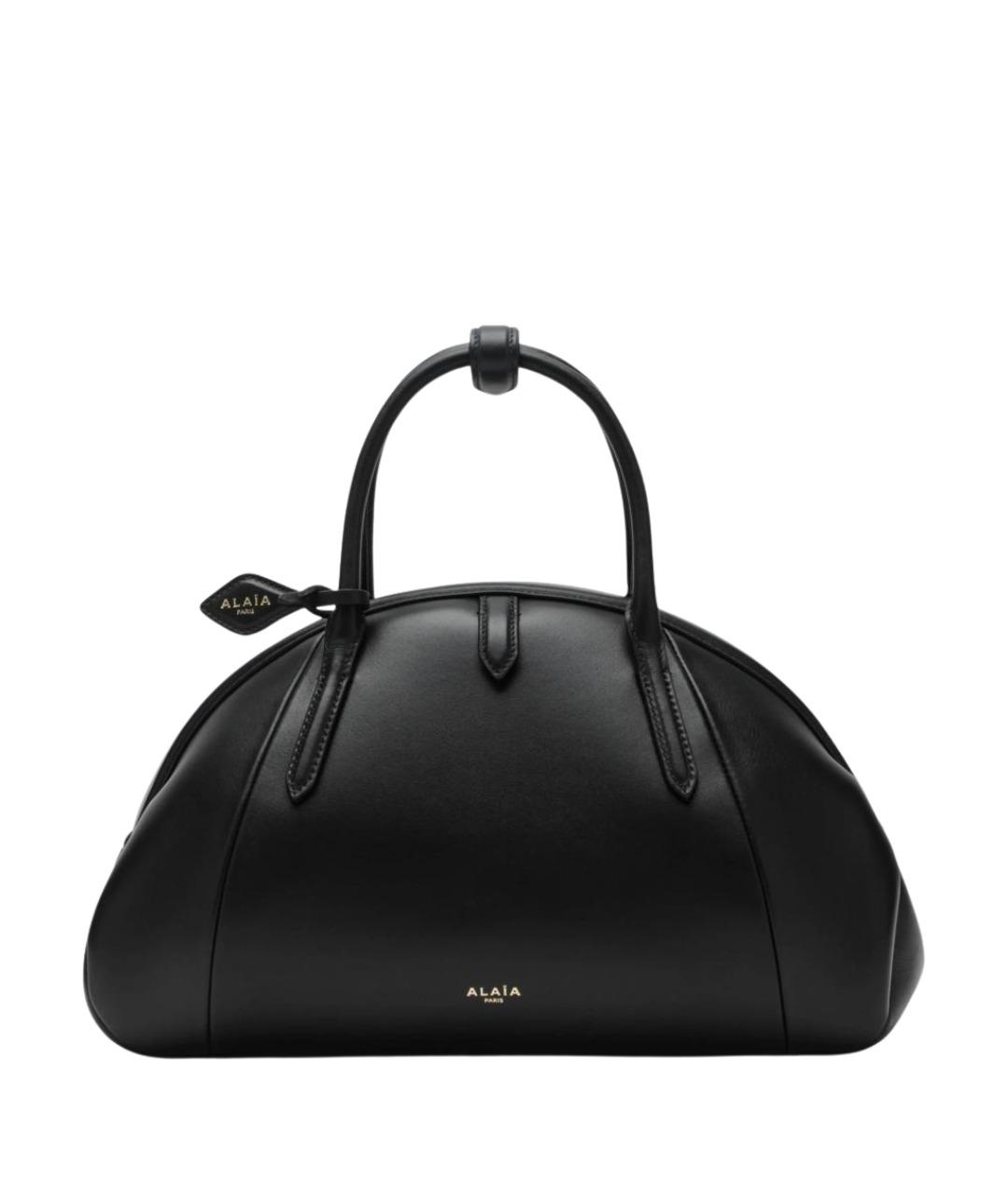 ALAIA Черная кожаная сумка тоут, фото 1