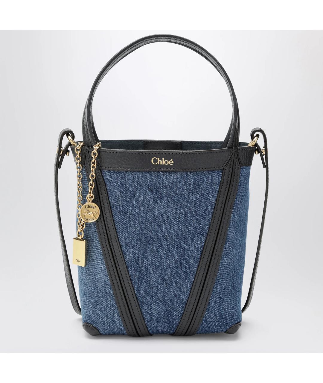 CHLOE Синяя деним сумка тоут, фото 3