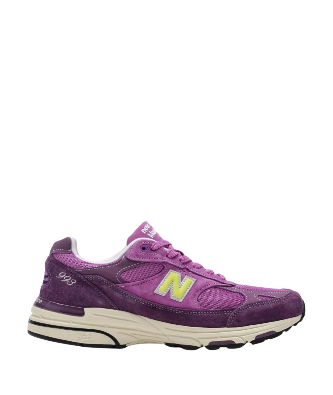 NEW BALANCE Фиолетовые замшевые низкие кроссовки / кеды, фото 1