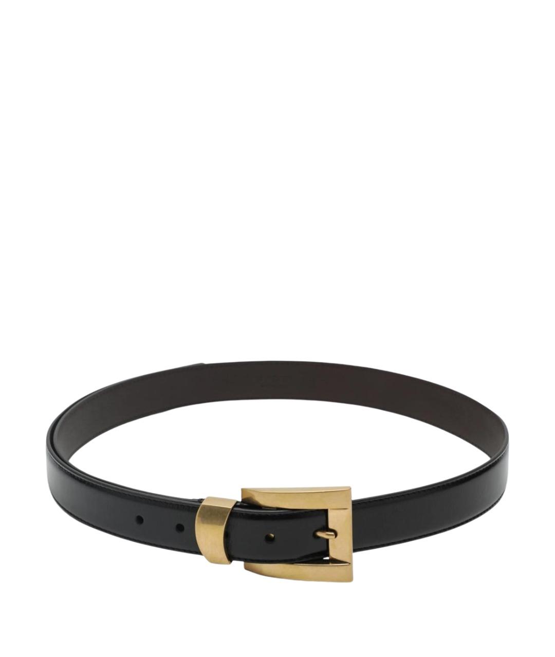 VERSACE Черный кожаный ремень, фото 1