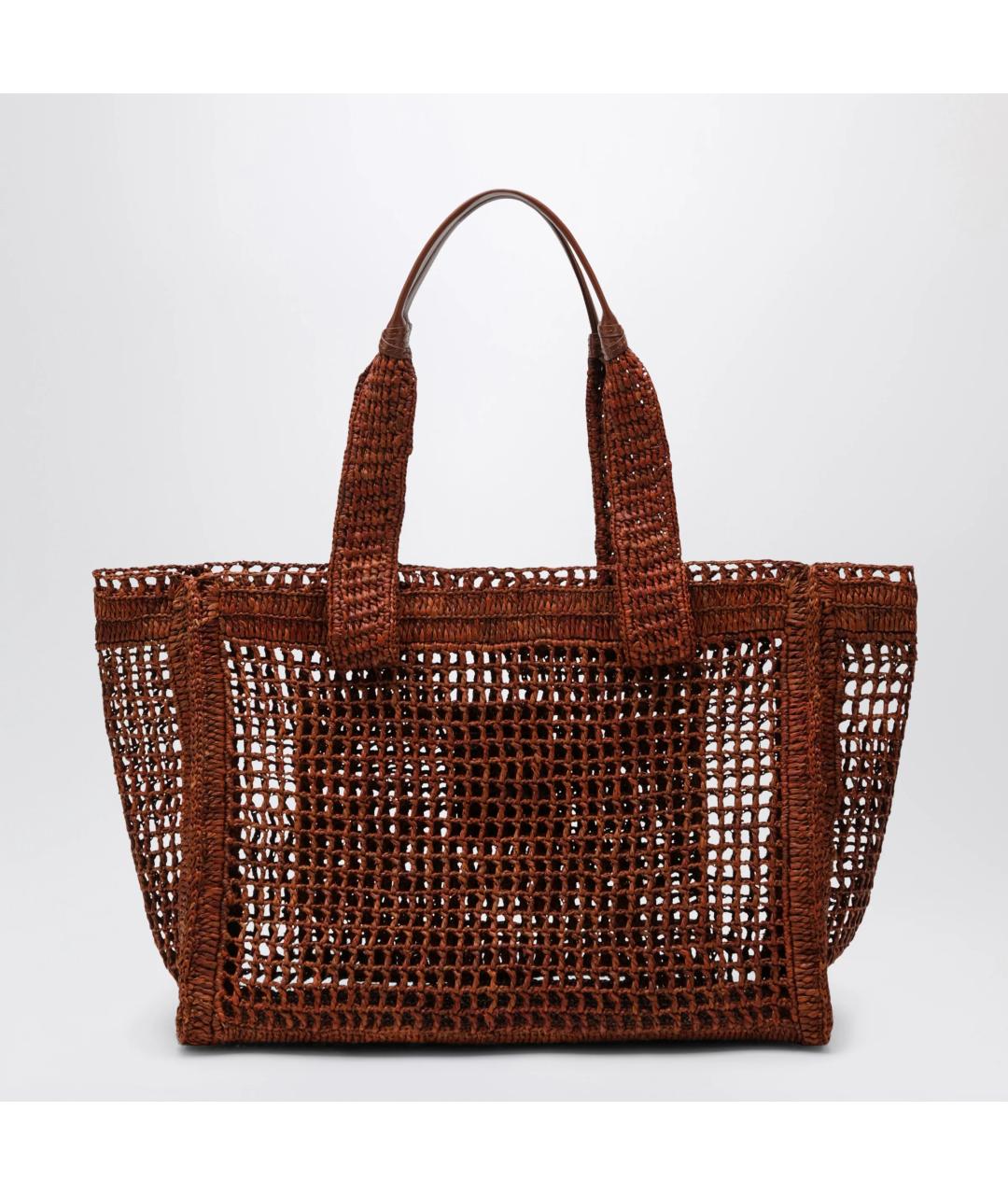 CHLOE Коричневая пелетеная сумка тоут, фото 2