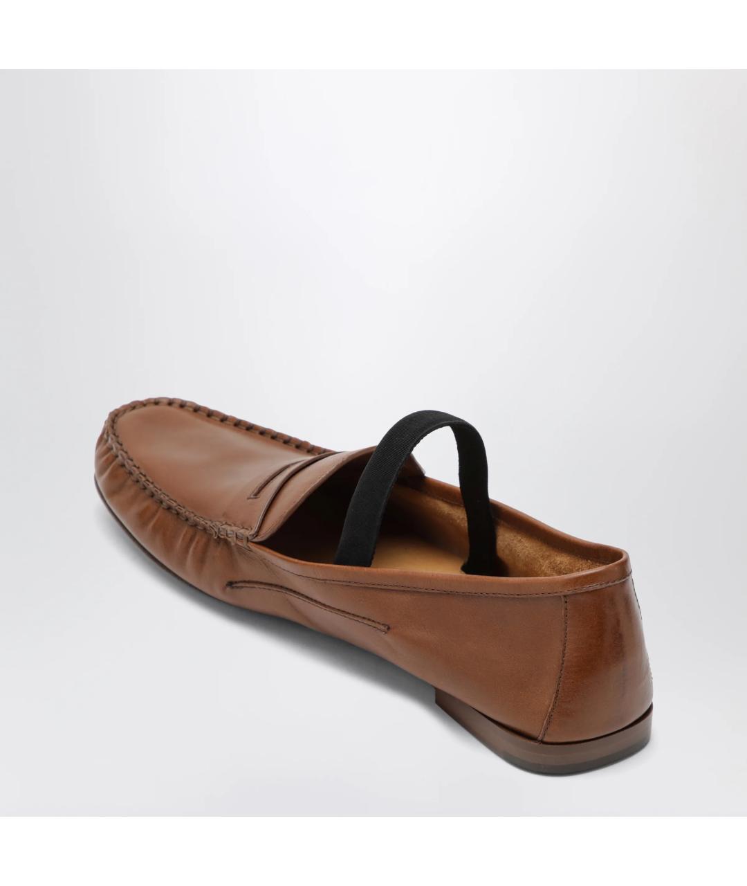 VERSACE Коричневые кожаные лоферы, фото 2