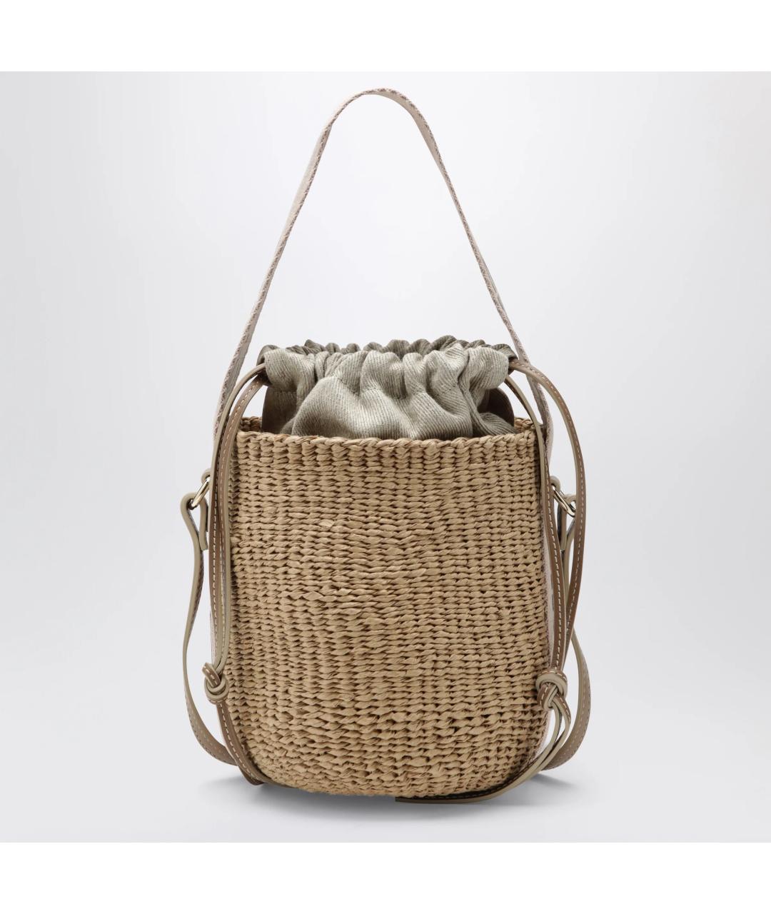 CHLOE Бежевая пелетеная сумка тоут, фото 3