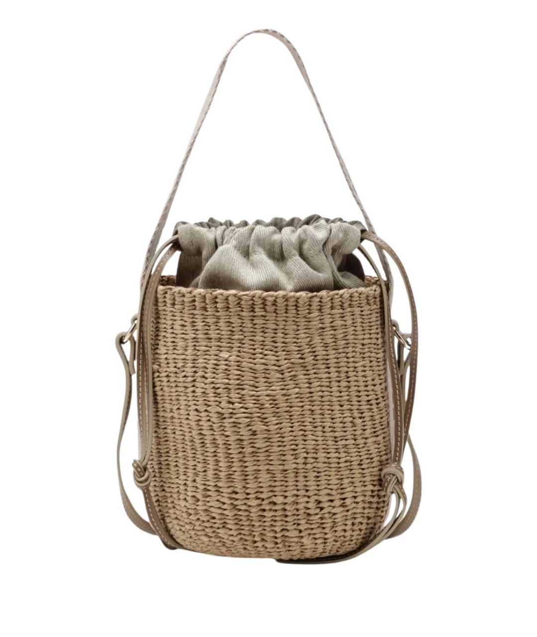 CHLOE Бежевая пелетеная сумка тоут, фото 1