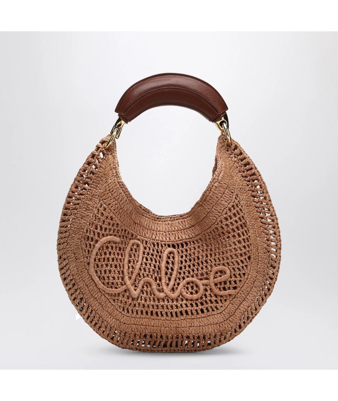 CHLOE Бежевая пелетеная сумка через плечо, фото 3