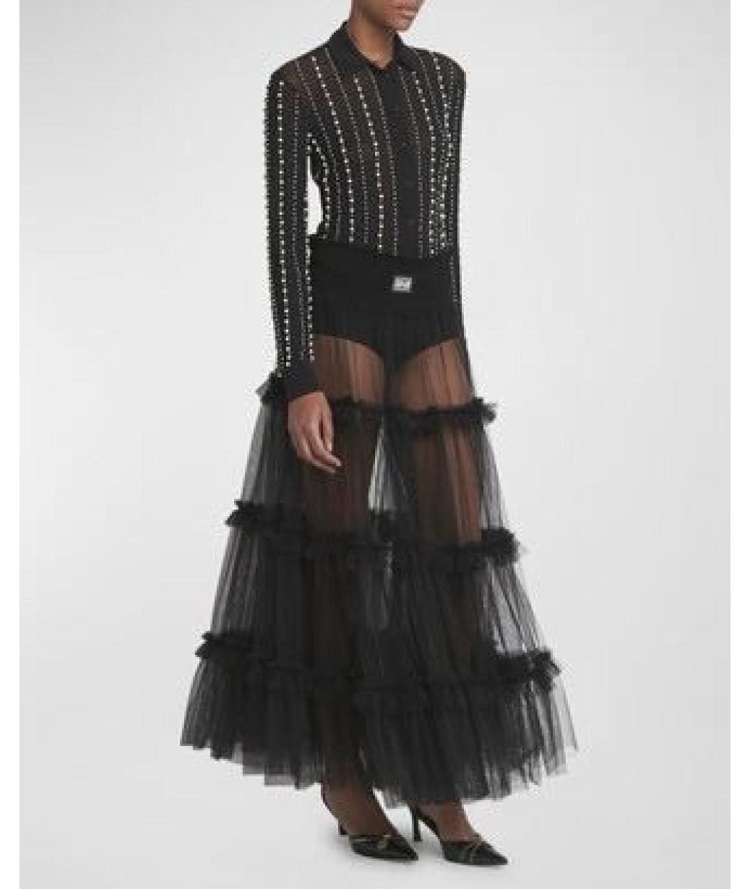 VERSACE JEANS COUTURE Черная юбка макси, фото 4