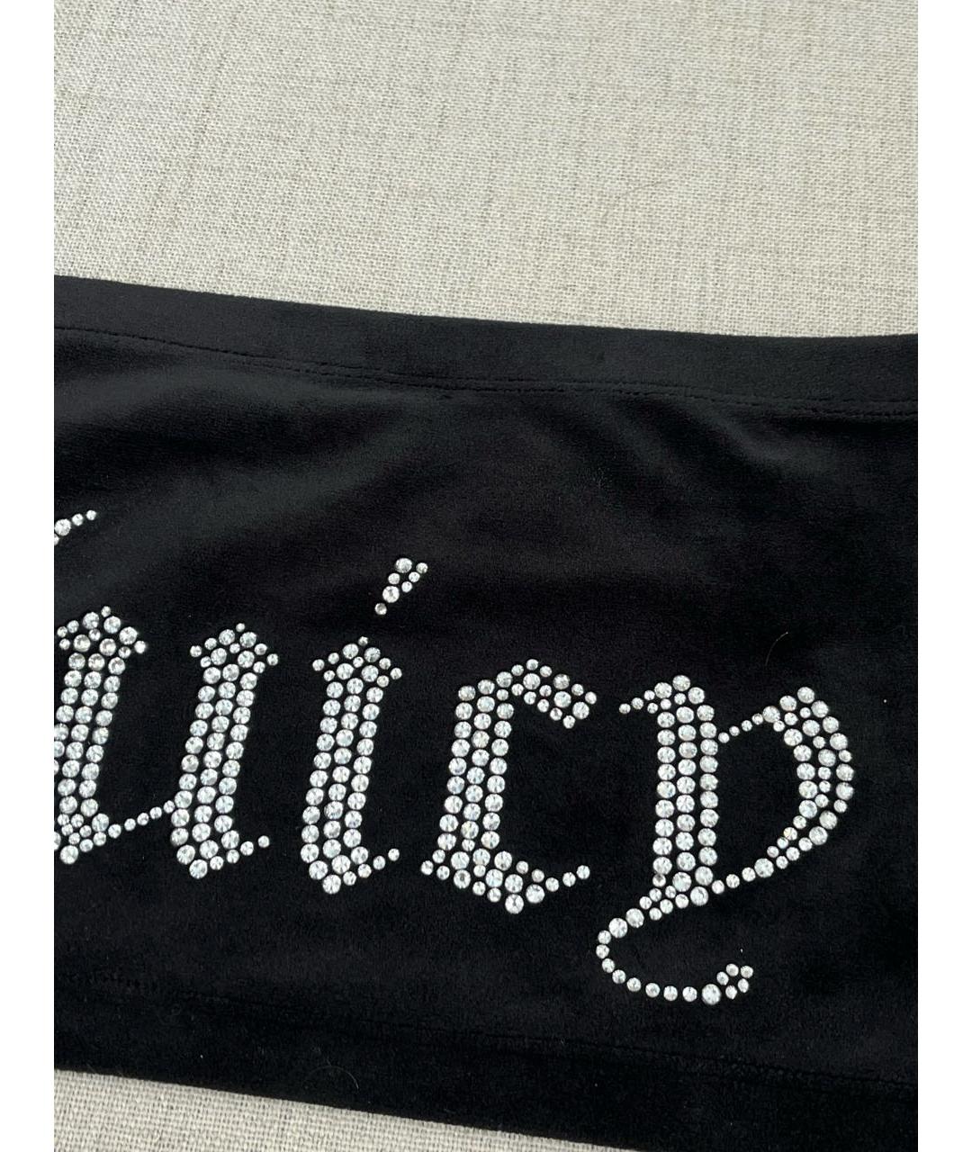 JUICY COUTURE Черная велюровая майка, фото 3