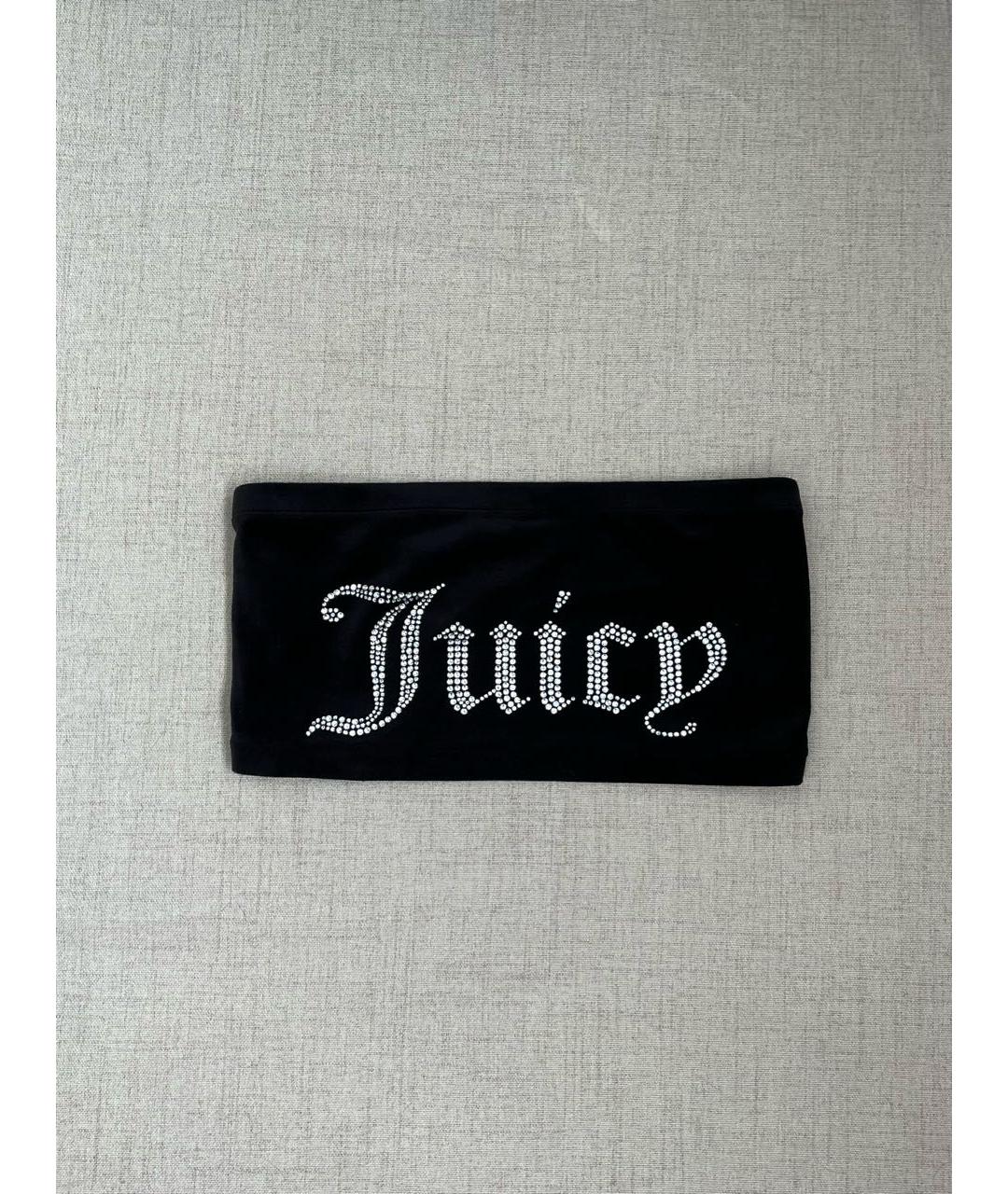 JUICY COUTURE Черная велюровая майка, фото 7