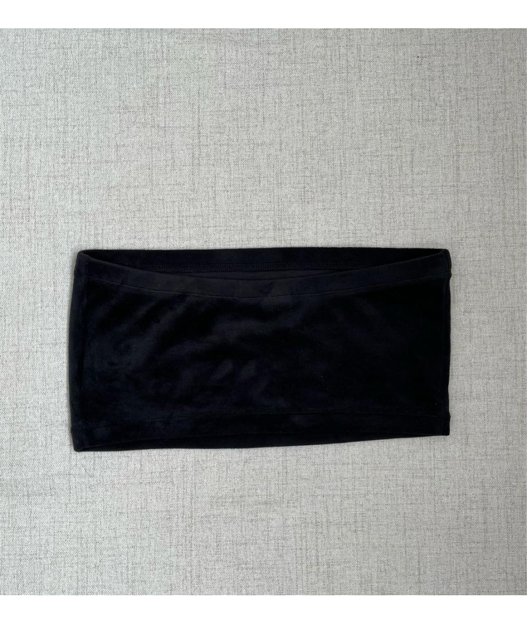 JUICY COUTURE Черная велюровая майка, фото 4