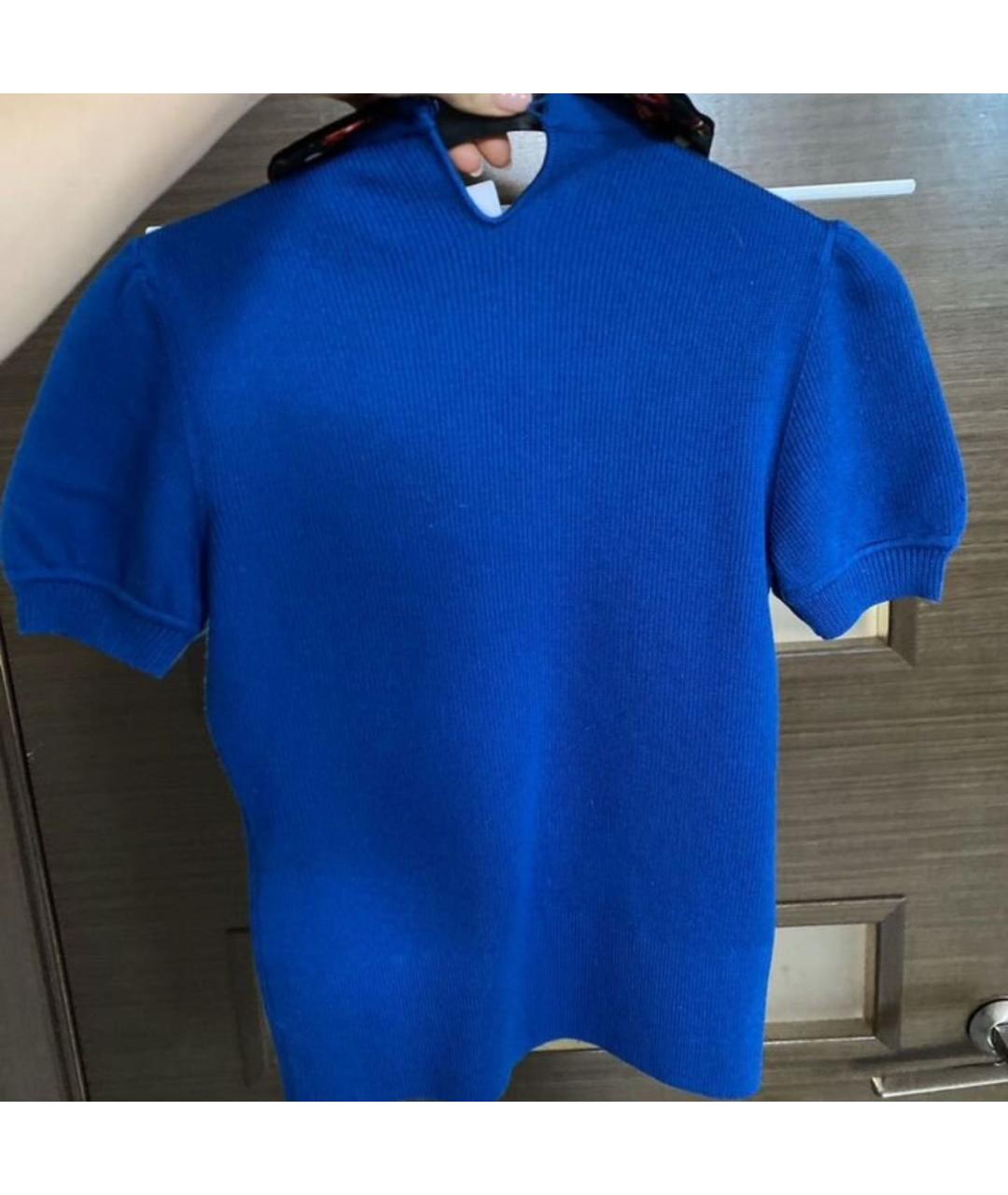 RED VALENTINO Синий хлопковый джемпер / свитер, фото 2