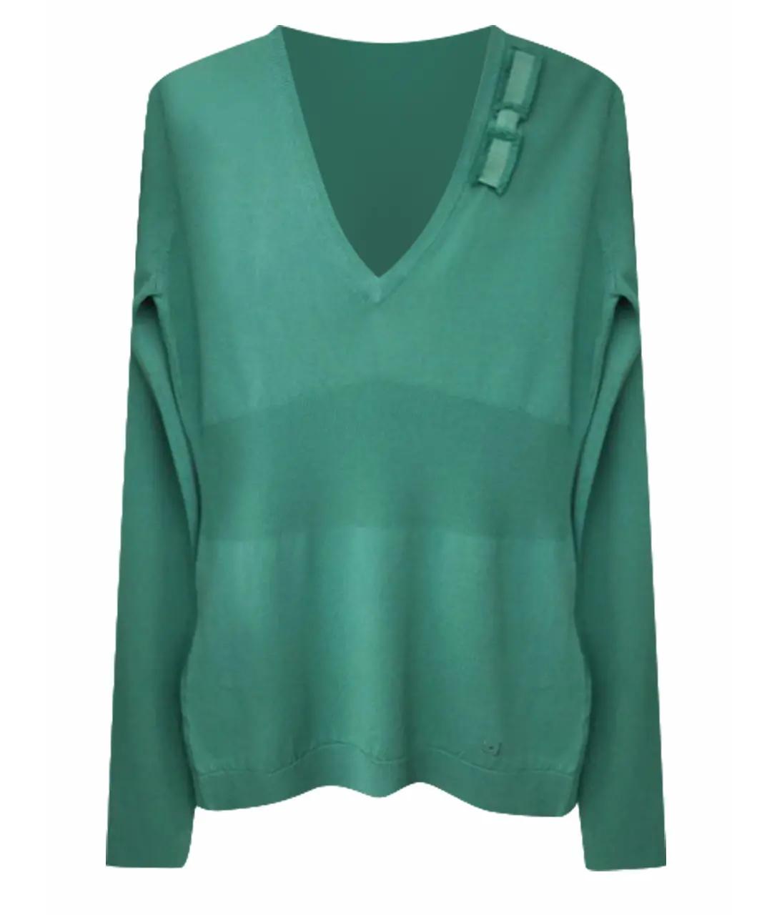 LIU JO Бирюзовый вискозный джемпер / свитер, фото 1