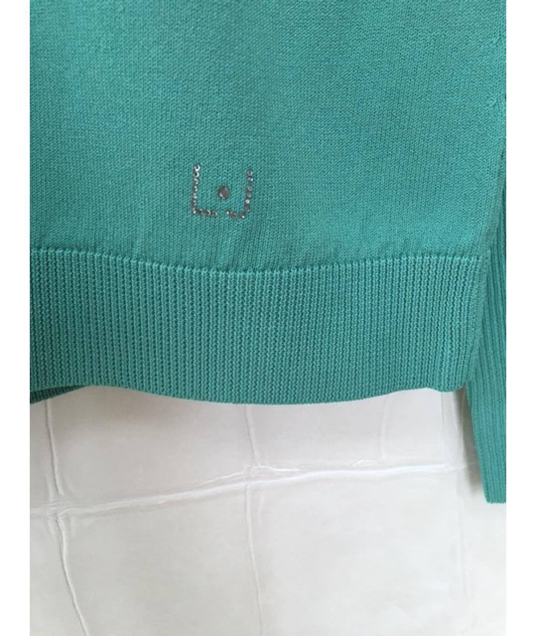 LIU JO Бирюзовый вискозный джемпер / свитер, фото 7