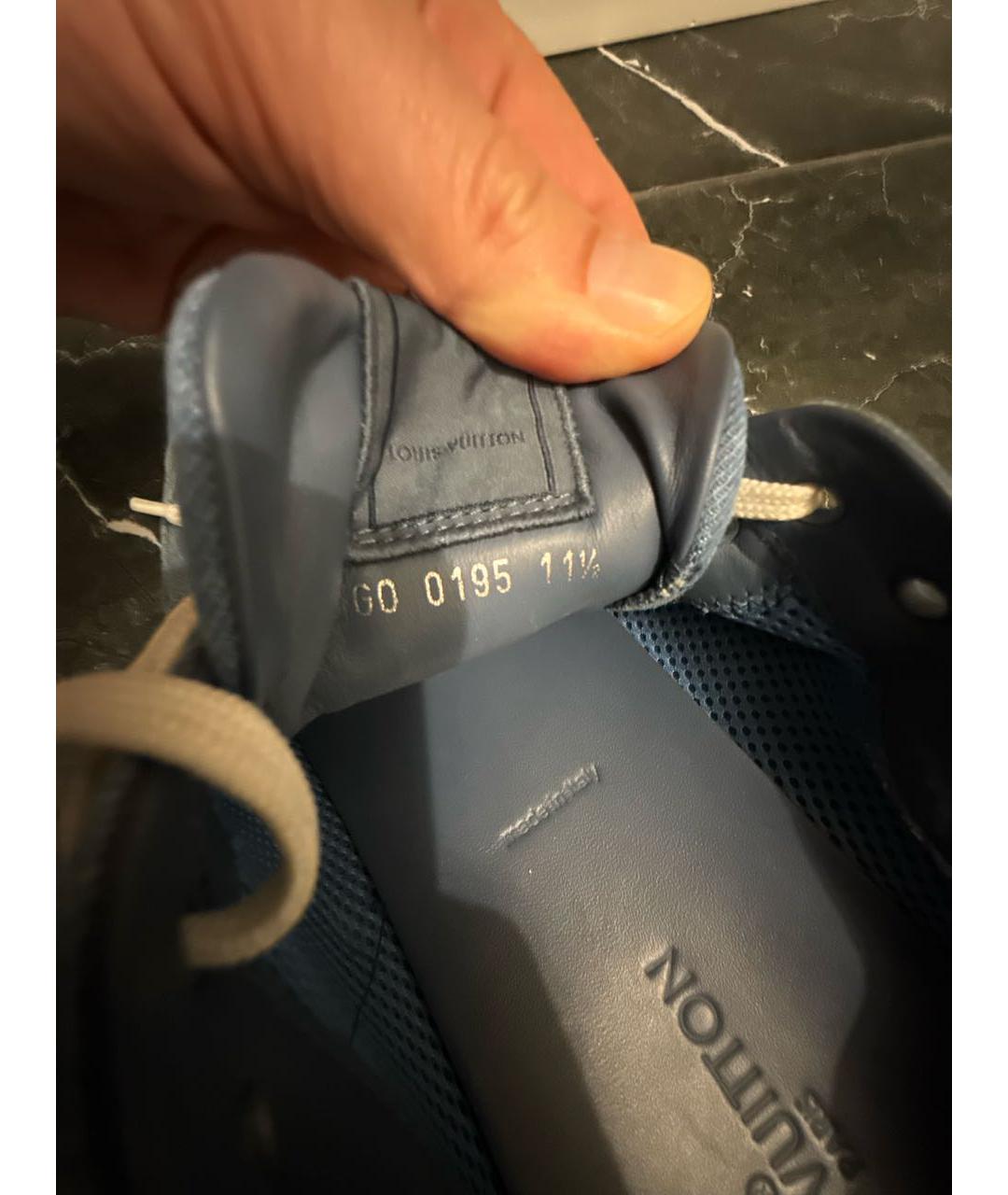 LOUIS VUITTON Синие текстильные низкие кроссовки / кеды, фото 7
