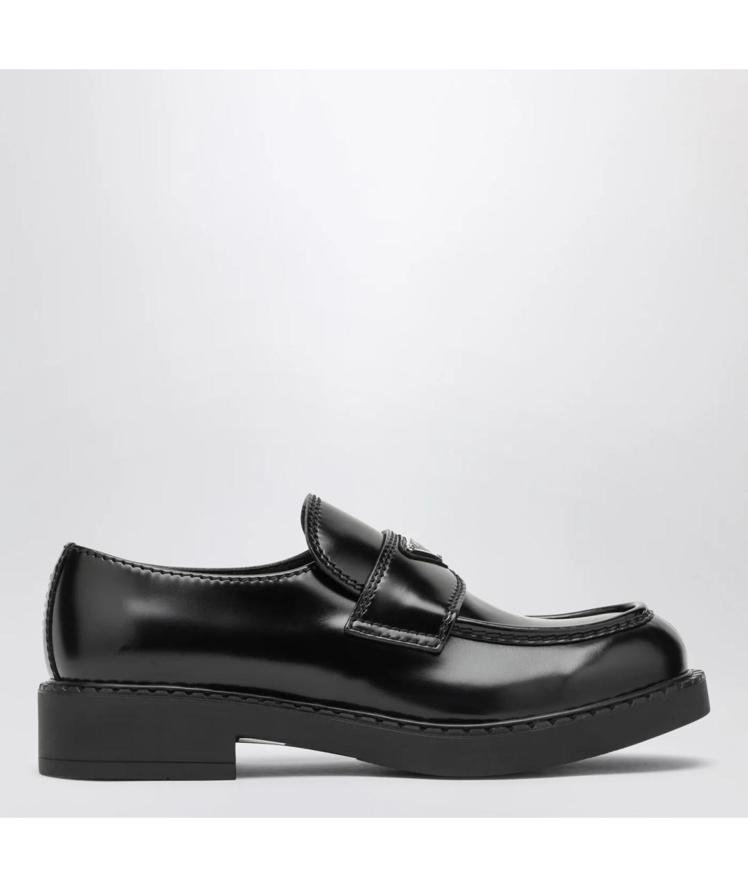 PRADA Черные кожаные мокасины, фото 3