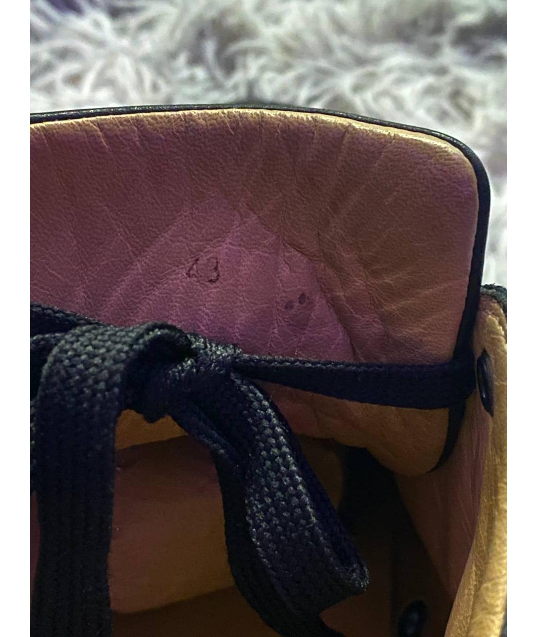 CHRISTIAN LOUBOUTIN Черные кожаные высокие кроссовки / кеды, фото 6