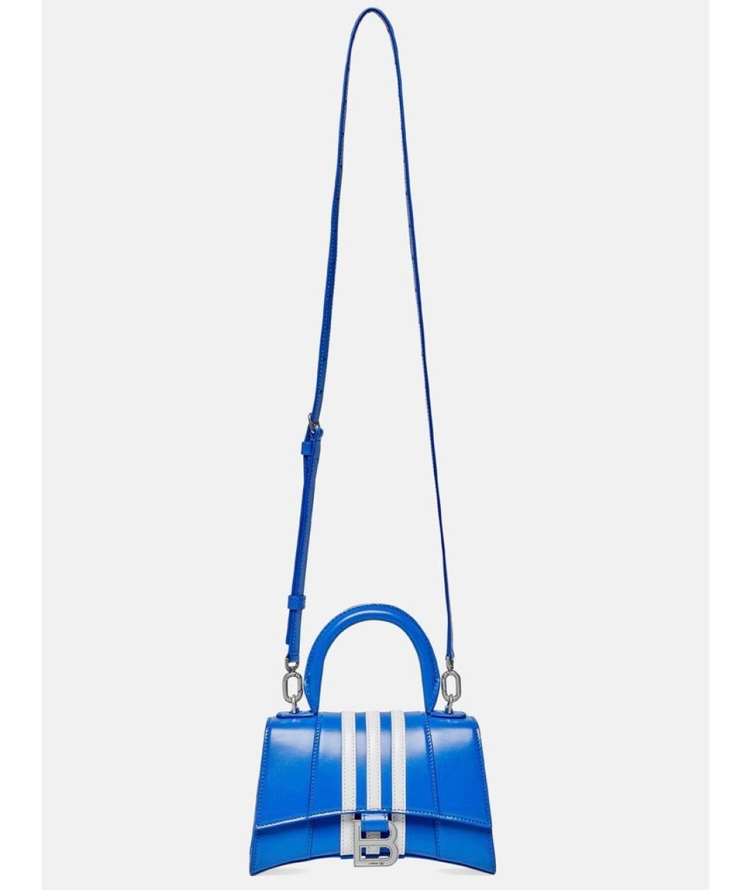 BALENCIAGA Синяя кожаная сумка с короткими ручками, фото 5