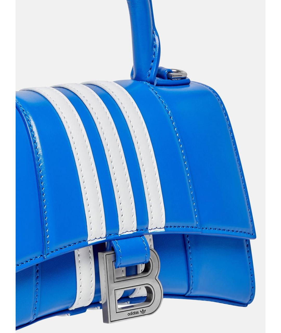 BALENCIAGA Синяя кожаная сумка с короткими ручками, фото 4