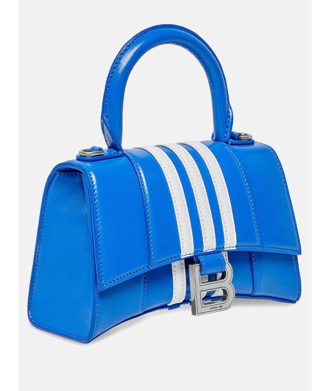 BALENCIAGA Синяя кожаная сумка с короткими ручками, фото 6