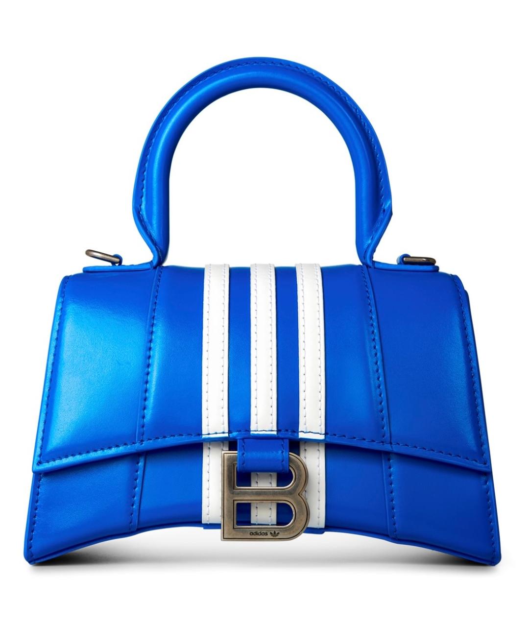 BALENCIAGA Синяя кожаная сумка с короткими ручками, фото 7