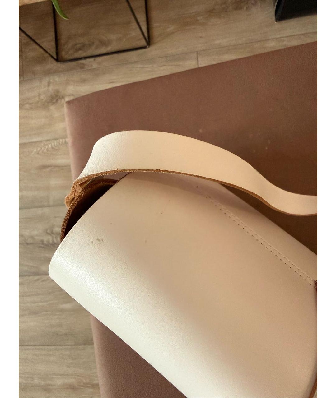 MARNI Белая кожаная сумка с короткими ручками, фото 5