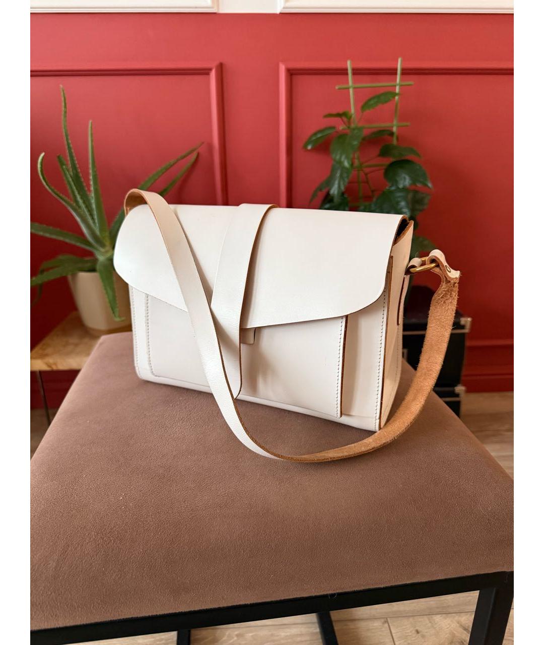 MARNI Белая кожаная сумка с короткими ручками, фото 2