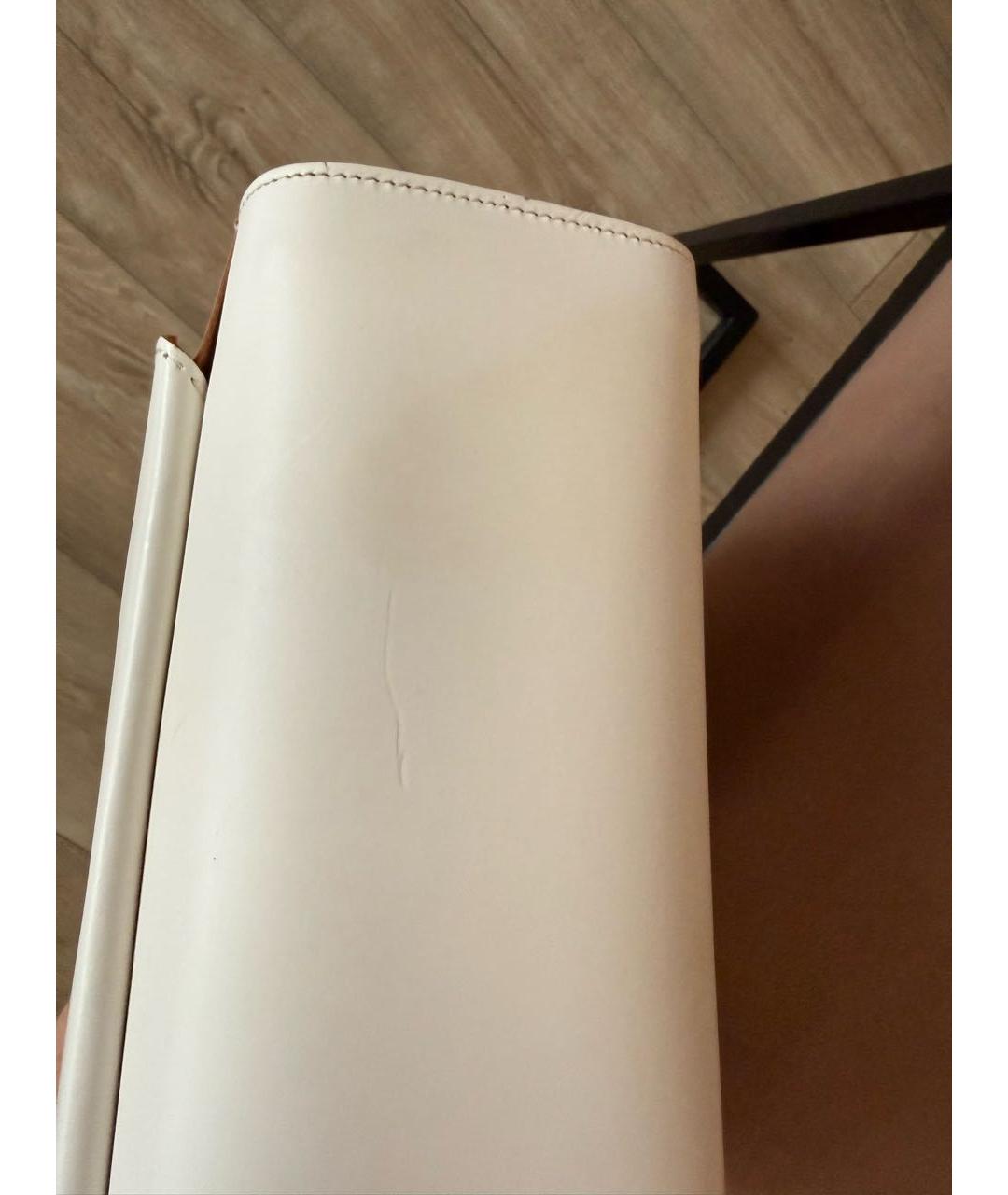 MARNI Белая кожаная сумка с короткими ручками, фото 4