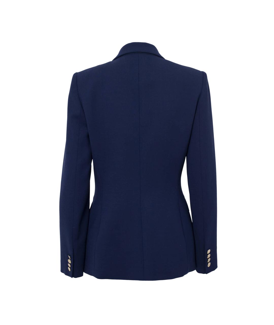 RALPH LAUREN Темно-синий шерстяной жакет/пиджак, фото 2
