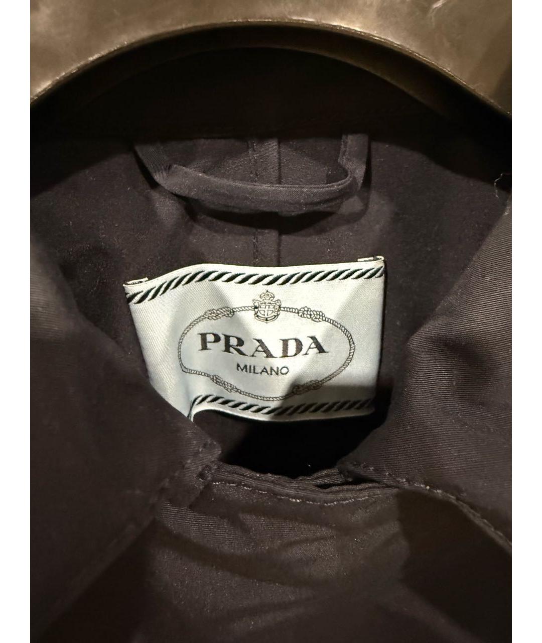 PRADA Темно-синий тренч/плащ, фото 4