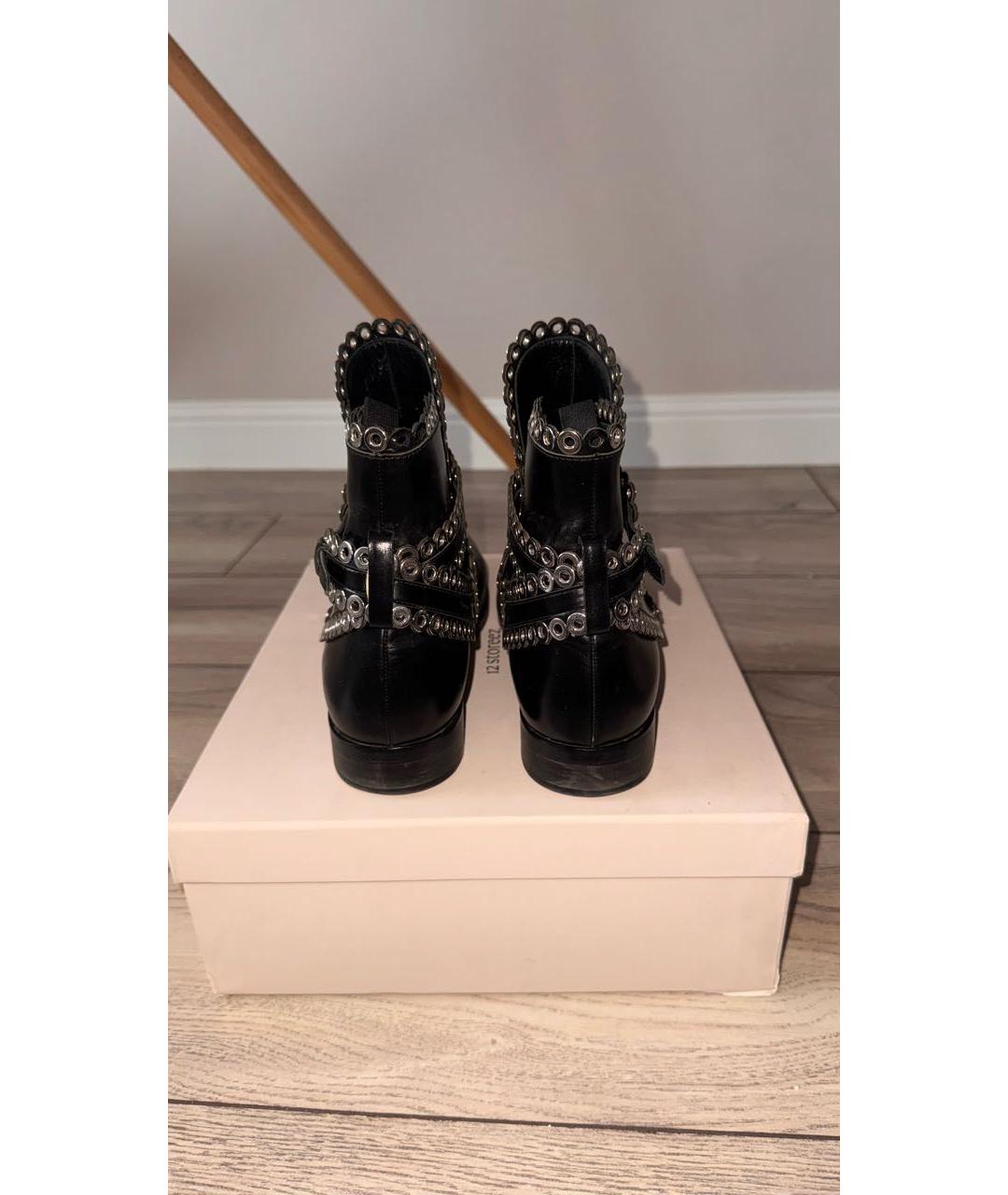 ALAIA Черные кожаные полусапоги, фото 4