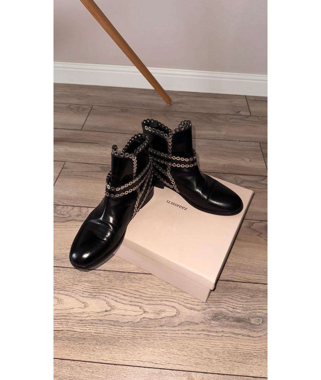 ALAIA Черные кожаные полусапоги, фото 2